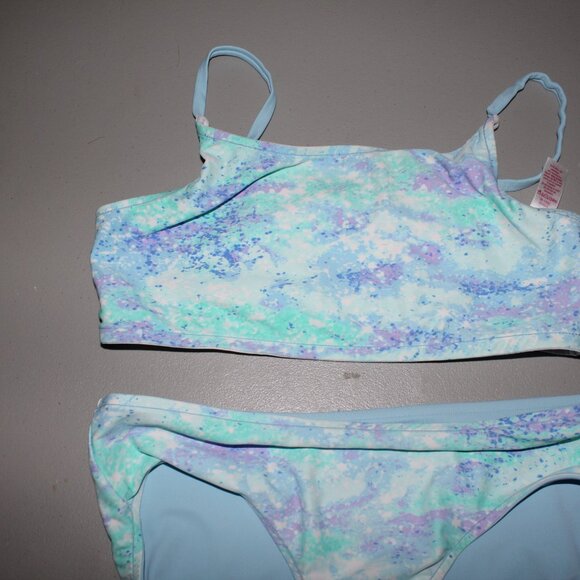 Multi Color Reversibile 2 Pcs Justice Bikini Swimsuit Size 16 - Picture 9 of 16